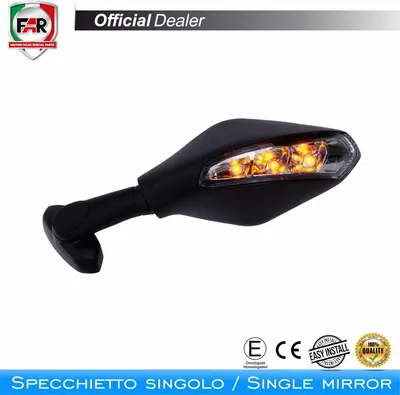 Immagine prodotto di Specchietto carena omologato FAR 7512 destro universale nero