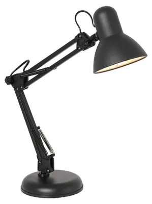 Image de Lampe de table - noir - Study - plastique métal - lampe de bureau - E27 - 3456ZW - Mexlite