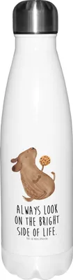 Produktbild von Mr. & Mrs. Panda Trinkflasche Hund Keks - Weiß - Geschenk, trinkflaschen, Hundekekse, Thermos, Vakuumflasche, Hundeleckerli, Leckerli, thermosflaschen, Sprüche