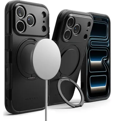 Immagine prodotto di Custodia per iPhone 18 Pro / 17 Pro con supporto integrato, Ringke Fusion-X MagSafe, colore nero