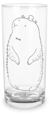 Produktbild von Mr. & Mrs. Panda Glas Murmeltier 400 ml - Transparent - Geschenk, Wasserglas, Longdrinkglas, Anstand, Fröhlichkeit, Trinkglas, Cocktailglas, Respekt, Tumbler, Knigge