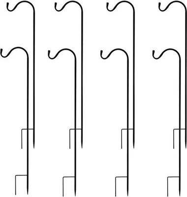 Productafbeelding van Famanu Herdershaken, verstelbaar - 37 inch, 8 stuks, zwart