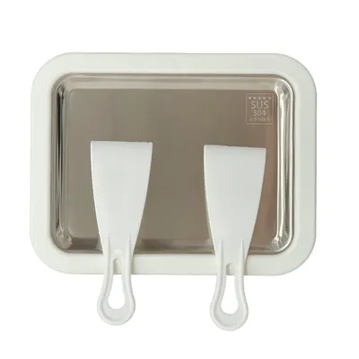 Produktbild von Eiscreme Platte 26,5x21,5 cm, 304 Edelstahl Eisplatte für Ice Rolls, Selbstgemachte Eis und Joghurtmaschine,Beige