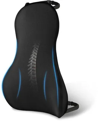 Zdjęcie produktu dla Ergonomiczna poduszka lędźwiowa do samochodu – z pianką z pamięcią kształtu – oddychająca konstrukcja