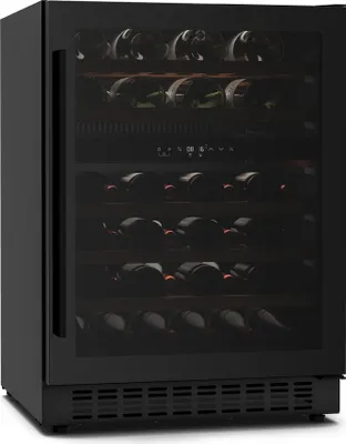 Produktbild von Klarstein Velaire Weinkühlschrank 2 Zonen - 46 Flaschen, 5-22°C, Touch, LED, UV-Schutz, Einbau & Freistehend, 41 dB, Holzregale, Weinklimaschrank 2 Zonen
