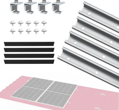 Produktbild von NuaSol PV Montageset Trapezblechdach | U-Profil 20 cm Halterung mit Endklemme