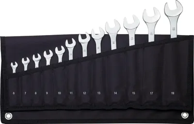 Produktbild von Proxxon Slim Line Ring-Maulschlüsselsatz 19-teilig, mit praktischer Wickeltasche