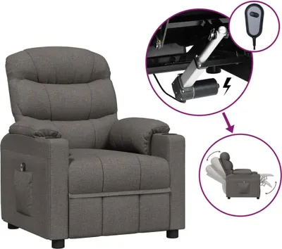 Obrázok produktu pre vidaXL Relaxačné kreslo Electric Tmavo šedá látka