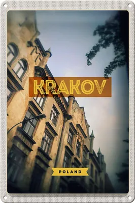 Produktbild von Blechschild Reise 20x30cm Krakow Hauptstadt Kleinpolen