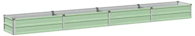 Productafbeelding van Verhoogde tuinbak voor in de tuin, pastelgroen, 320 x 40 x 24 cm