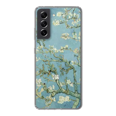 Produktbild von MuchoWow® Handyhülle Schutzhülle Hülle für Samsung Galaxy S21 FE Mandelblüte - Van Gogh - Kunst Silikon Softcase Handy Hülle - Mobiltelefonhülle