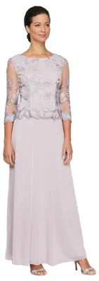Produktbild von Alex Evenings Damen Mieder mit 3/4-Ärmeln, Stretch, Spitze Kleid für besondere A