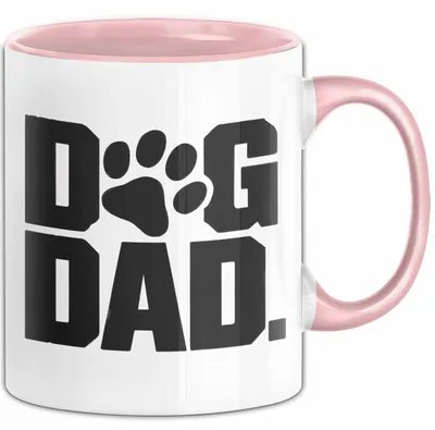 Produktbild von Hund Tierliebhaber Tasse Geschenk Lustige Geschenkidee Spruch Hunde Papa (Rosa)