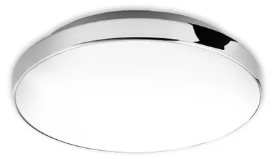 Image de Lampe LED pour salle de bain BRILONER LEUCHTEN MALBONA, 13 W, 1400 lm, IP44, blanc-chrome, plastique-métal, Ø 28,5 cm