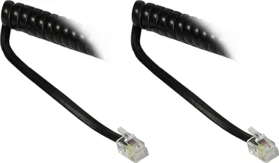 Produktbild von Telefonhörerkabel (Spiralkabel), schwarz, 5m, Good Connections®