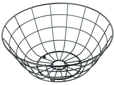 Produktbild von DRW Runde Obstschale aus Metall in Schwarz, 28 x 28 x 12 cm