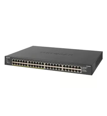 Produktbild von GS348PP 48-Port Gigabit Ethernet unmanaged PoE+ Switch 380W PoE Budget, lüfterlos, Metallgehäuse mit Wand- und Rackbefestigungskit