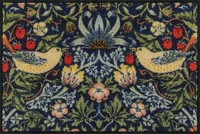 Produktbild von Salonloewe STRAWBERRY THIEF BLUE Fußmatte Wohnmatte 50 x 75 cm
