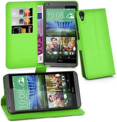 Produktbild von Cadorabo Hülle für HTC Desire 820 Schutz Hülle in Grün Handyhülle Etui Case Cover Magnetverschluss