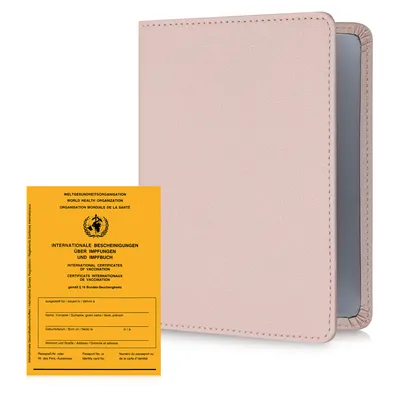Produktbild von kwmobile Impfpass Hülle aus Kunstleder - Impfausweis Schutzhülle Cover für Impfbuch Impfbescheinigung - Kinder Erwachsene Rosegold