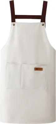 Produktbild von Wasserdichte Schürze, große Tasche, öl- und staubdichte Küchenkochschürze mit verstellbarem Riemen, universelle Kochschürze für Metzger und Maler