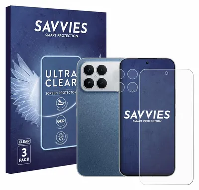 Produktbild von 6x Für Xiaomi Poco F8 Ultra (Display+Kamera) Schutzfolie Savvies Displayschutz Display Schutz Folie Klar Transparent