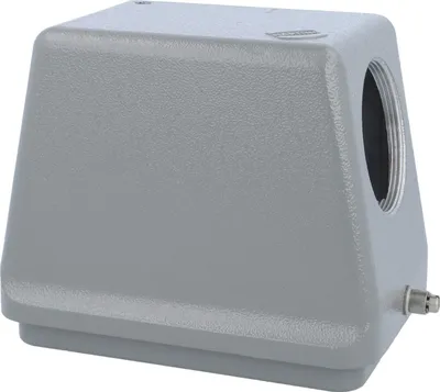 Produktbild von HARTING Han 48B Tüllengehäuse hoch, 1xM50 seitlicher Kabelabgang, für 1 Bügel (am Unterteil) Verschraubung M50