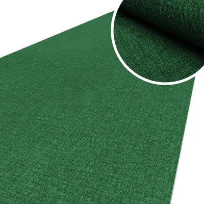 Produktbild von Küchenläufer Flurteppich Läufer Küche Textil TAREK Grün Leinenoptik Robust Breite 67cm Länge 350cm