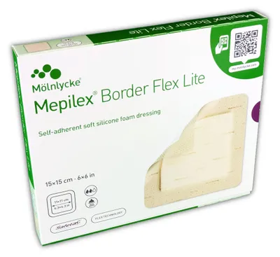Produktbild von Mepilex Border Flex Lite Schaumverband 15x15 cm 5 St