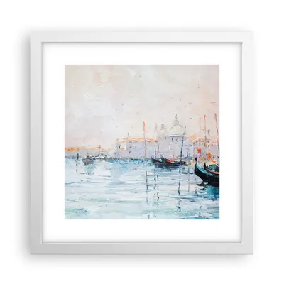 Produktbild von Gerahmtes Poster - Weißer Rahmen - Venedig Basilika - 30x30 cm - Wand Bild - Wanddeko - Wandbilder - Kunstposter - Wandposter - Bilderrahmen - Bilder - Kunstdruck - Wandbild - P2WAC30x30-3662