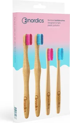 Produktbild von öko Zahnbürste Bambus Family Pack 2xkids/2xerw. 4 St