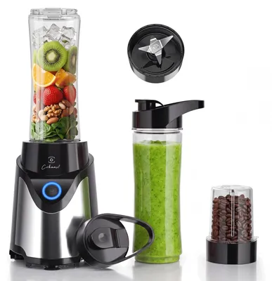 Standmixer 900 W, 2 x 570 ml, BPA-frei, schwarz