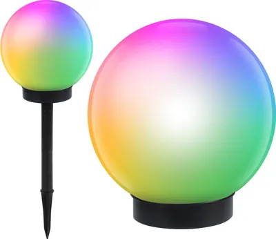 Produktbild von Solarlampe Solarkugel Kugelleuchte Gartenleuchte Solar Erdspieß Bunt Farbwechsel 15cm