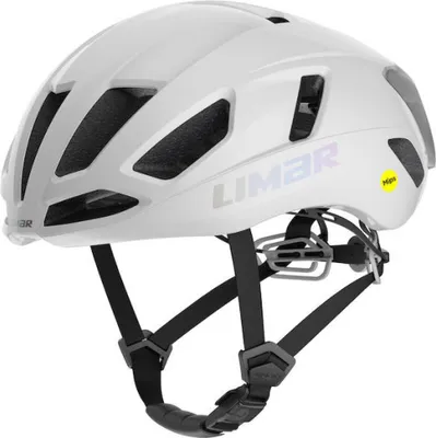 Image de Casque de vélo de course aérodynamique Limar Air Atlas + Mips, couleur blanche irisée, taille M.