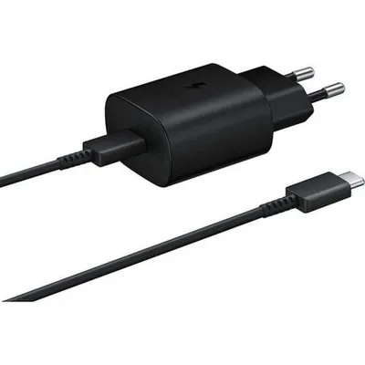 Produktbild von Samsung Schnellladegerät USB-C mit Kabel 25W schwarz BULK