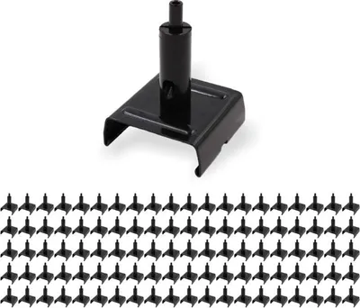 Produktbild von 100x Drahtseilhalter / Gripper 15, mit Clip für EUTRAC 3-Phasen-Stromschienen | schwarz