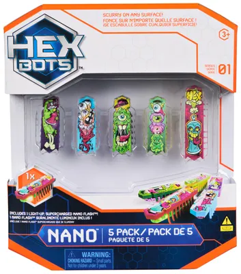 Obrázok produktu pre HEX NNO Flash Nano 5Pk Mixed Rfrsh GML, Hračka, 3 rok / roky, Vyžadované batérie