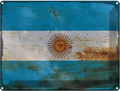 Produktbild von vianmo Blechschild 30x40 cm Argentinien Argentina Flagge Fahne Wappen