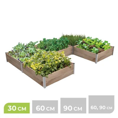Produktbild von BioGreen 5m² Hochbeet ErnteMAXX aus Holz in U-Form in 4 Größen erhältlich