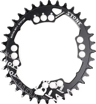 Zdjęcie produktu dla Stone 104 Bcd Oval Chainring Silver 36t Srebrny 36t