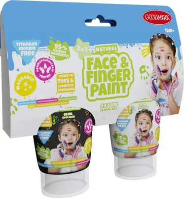 Imagen del producto de Pintura facial y para dedos, natural, 38555, colores: , blanco. No tóxica, lavable, 65 ml
