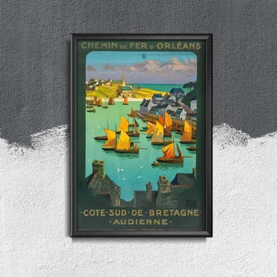 Produktbild von Poster - Canvas - Leinwand - 21 cm x 29,7 cm - Fotoposter - Leinwandkunst - Bretagne Frankreich