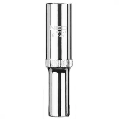 Obrázek produktu pro NEO TOOLS Dlouhá šestihranná hlavice 1/4", 6 mm, superlock