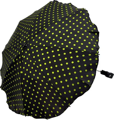 Produktbild von BAMBINIWELT Sonnenschirm für Kinderwagen Ø68cm UV-Schutz50+ Schirm Sonnensegel Sonnenschutz, PUNKTE GRÜN
