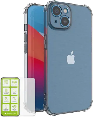 Image de Étui en silicone antichoc pour Apple iPhone 14 + étui en verre H9