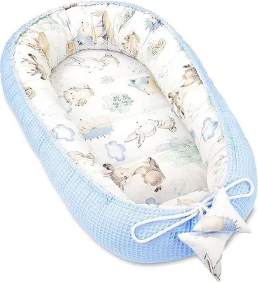 Produktbild von Babyreisekissen 100% Baumwoll-Allergie-Schutz, Reisebett 90 x 50 cm