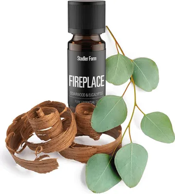 Produktbild von Stadler Form Duftöl Fireplace, 100% naturreine ätherische Ölmischung, duftet nach Zedernholz und Eukalyptus, wirkt beruhigend, für Aroma Diffuser, Luftbefeuchter und Luftwäscher, 10 ml