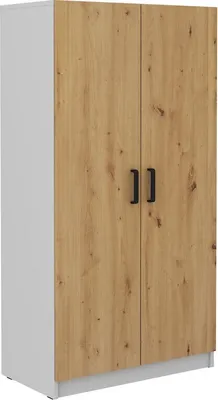 Zdjęcie produktu dla Szafa dwudrzwiowa MABAKA – szerokość 80 cm, szary/dąb artisan