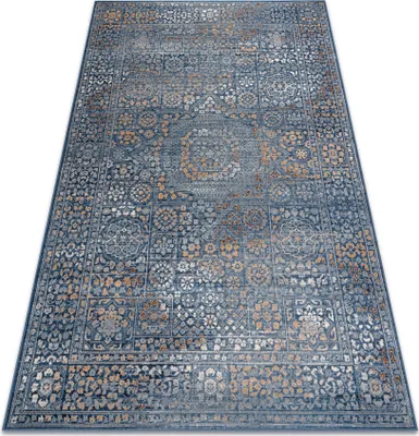 Image de Tapis Laine NAIN Ornement, vintage 7708/51611 bleu / orange bleu 200x300 cm