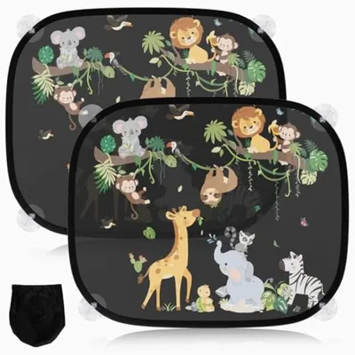 Produktbild von PromoHome® Sonnenschutz Auto Baby UV-Schutz Sonnenblende 45x36,5 cm 2 Stück mit 8 Saugnäpfen